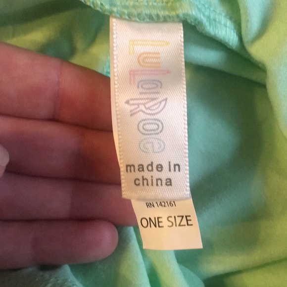 NWOT LulaRoe OS Mint Green Leggings - Picture 3 of 3